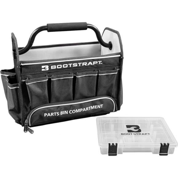 Bootstrapt 15 in. Contractor's Tote Bag with Integrated Parts Bin Compartment - Picture 3 of 6